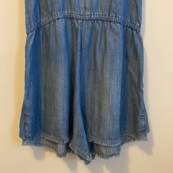 Plenty by Tracy Reese Chambray Frayed Edge Romper - Picture 6 of 8